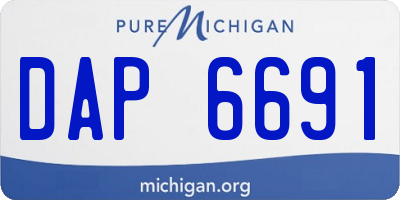 MI license plate DAP6691