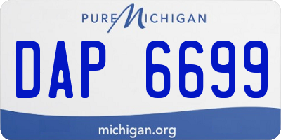 MI license plate DAP6699