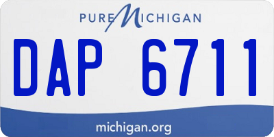 MI license plate DAP6711