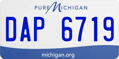 MI license plate DAP6719