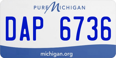 MI license plate DAP6736