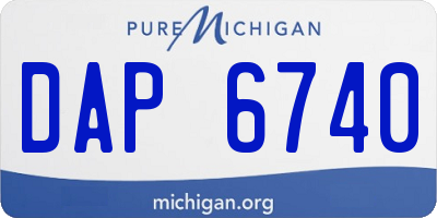 MI license plate DAP6740