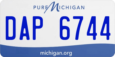 MI license plate DAP6744
