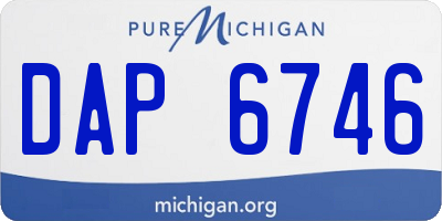 MI license plate DAP6746