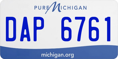 MI license plate DAP6761