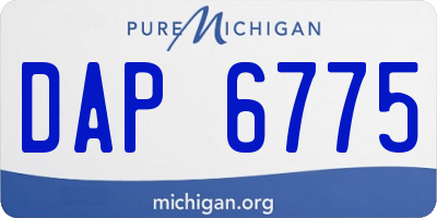 MI license plate DAP6775