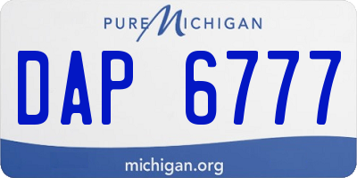 MI license plate DAP6777