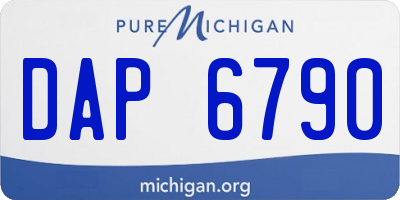 MI license plate DAP6790