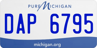 MI license plate DAP6795