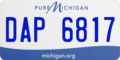 MI license plate DAP6817