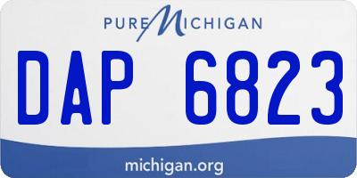 MI license plate DAP6823