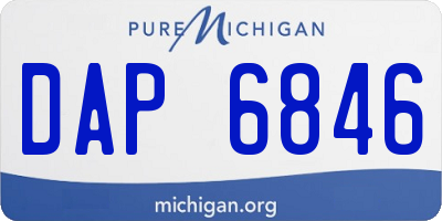 MI license plate DAP6846