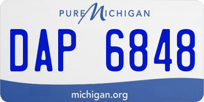 MI license plate DAP6848