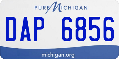 MI license plate DAP6856