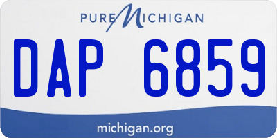 MI license plate DAP6859