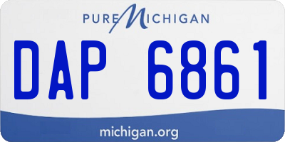 MI license plate DAP6861