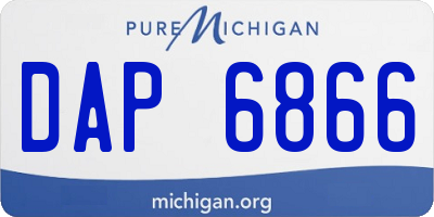 MI license plate DAP6866