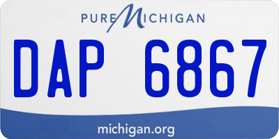 MI license plate DAP6867