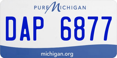 MI license plate DAP6877