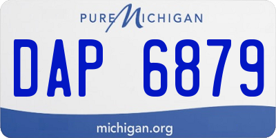 MI license plate DAP6879