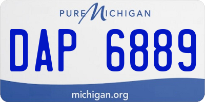 MI license plate DAP6889