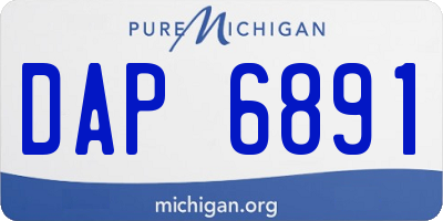 MI license plate DAP6891