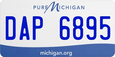 MI license plate DAP6895