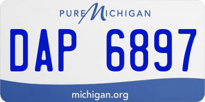 MI license plate DAP6897