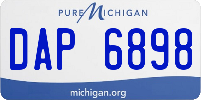 MI license plate DAP6898