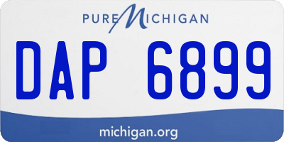 MI license plate DAP6899