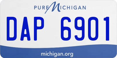 MI license plate DAP6901