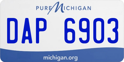 MI license plate DAP6903