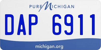 MI license plate DAP6911