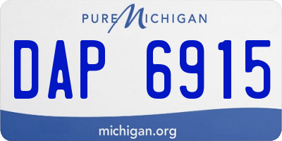 MI license plate DAP6915