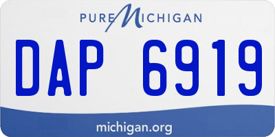 MI license plate DAP6919