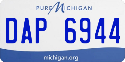 MI license plate DAP6944