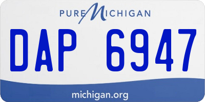 MI license plate DAP6947