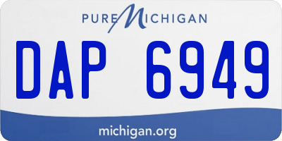 MI license plate DAP6949