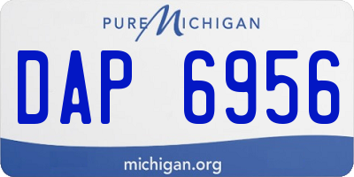 MI license plate DAP6956