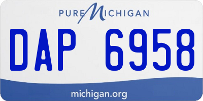 MI license plate DAP6958