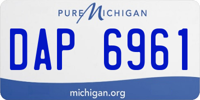 MI license plate DAP6961