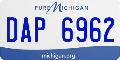 MI license plate DAP6962