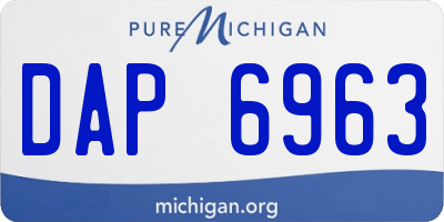 MI license plate DAP6963