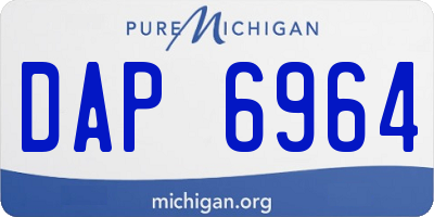 MI license plate DAP6964