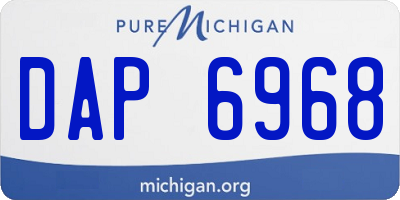 MI license plate DAP6968