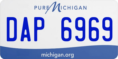 MI license plate DAP6969
