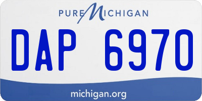 MI license plate DAP6970