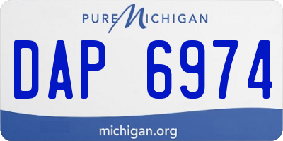 MI license plate DAP6974