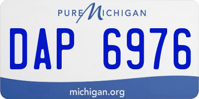 MI license plate DAP6976