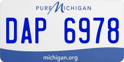 MI license plate DAP6978